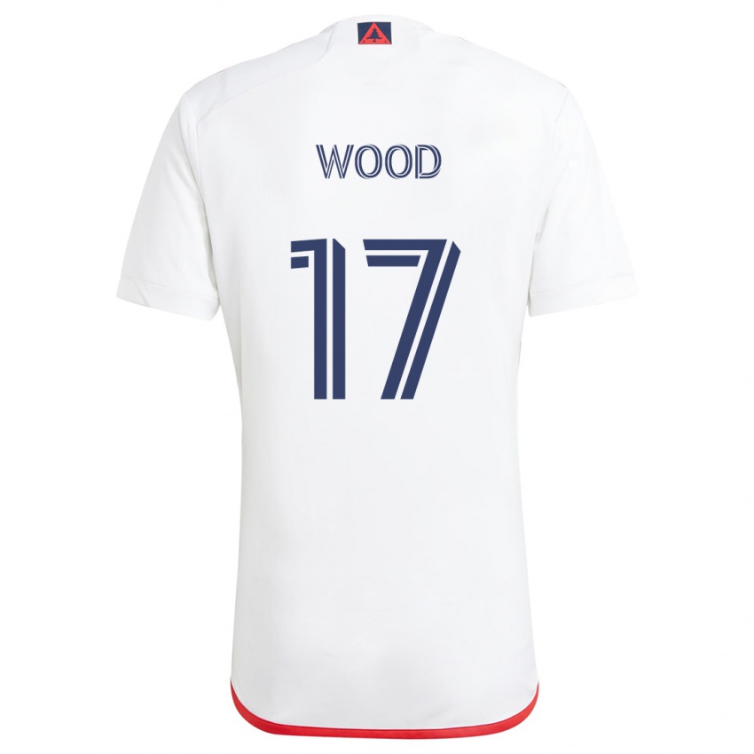 Niño Camiseta Bobby Wood #17 Blanco Rojo 2ª Equipación 2024/25 La Camisa México