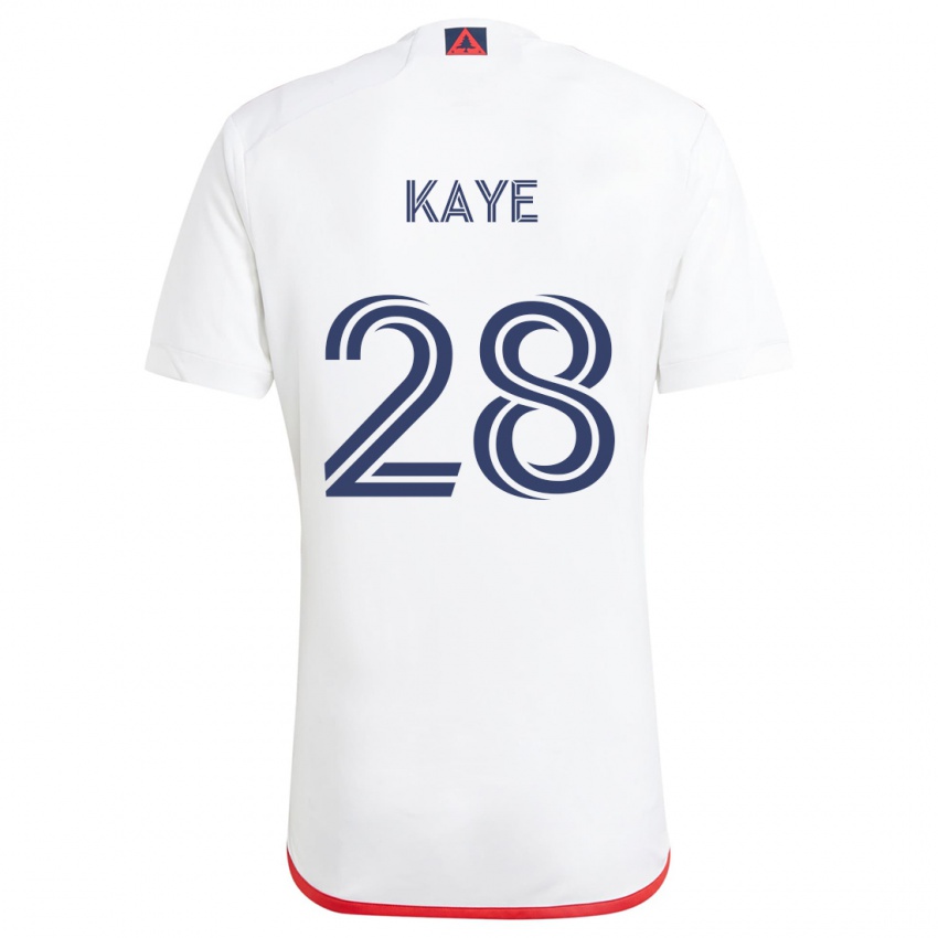 Niño Camiseta Mark-Anthony Kaye #28 Blanco Rojo 2ª Equipación 2024/25 La Camisa México