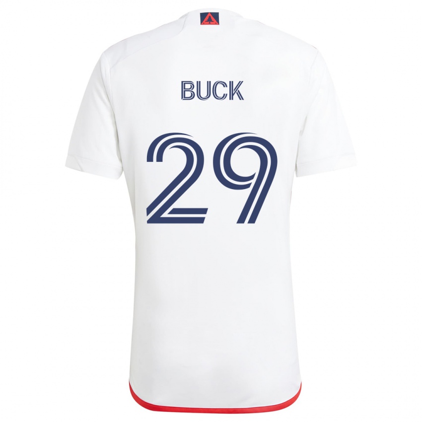 Niño Camiseta Noel Buck #29 Blanco Rojo 2ª Equipación 2024/25 La Camisa México