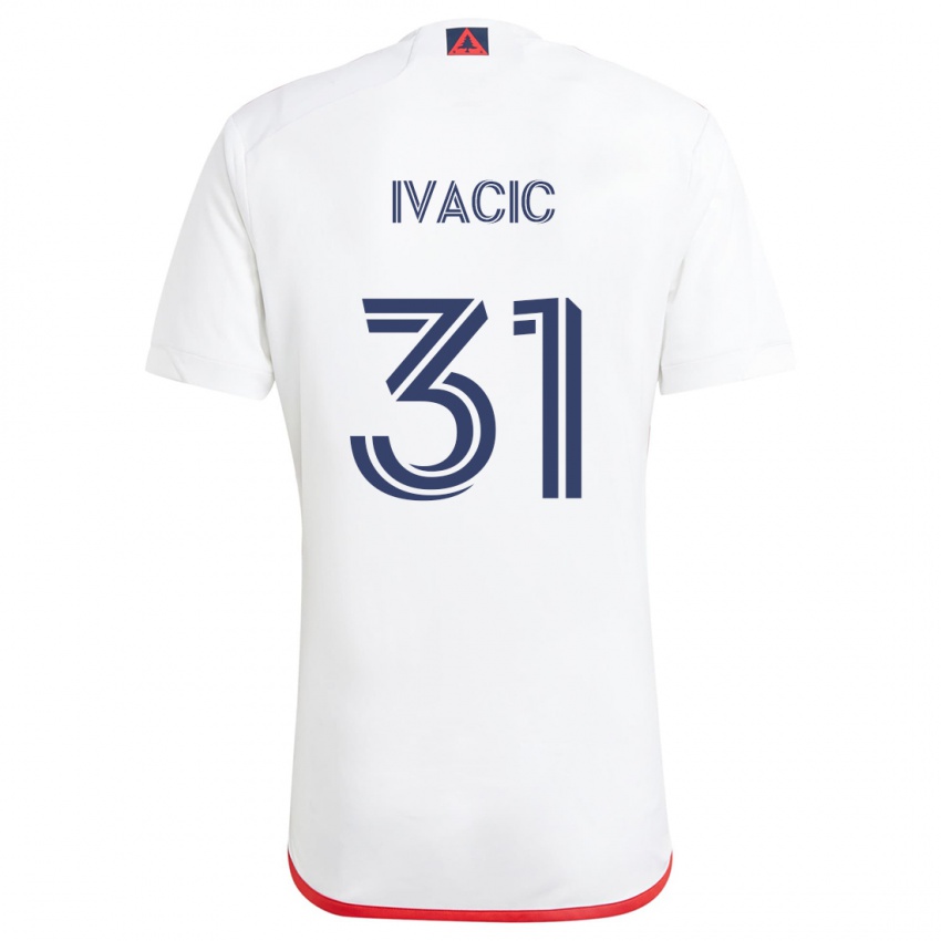 Niño Camiseta Aljaz Ivacic #31 Blanco Rojo 2ª Equipación 2024/25 La Camisa México