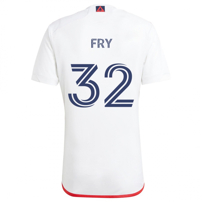 Niño Camiseta Malcolm Fry #32 Blanco Rojo 2ª Equipación 2024/25 La Camisa México