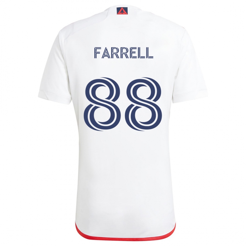 Niño Camiseta Andrew Farrell #88 Blanco Rojo 2ª Equipación 2024/25 La Camisa México