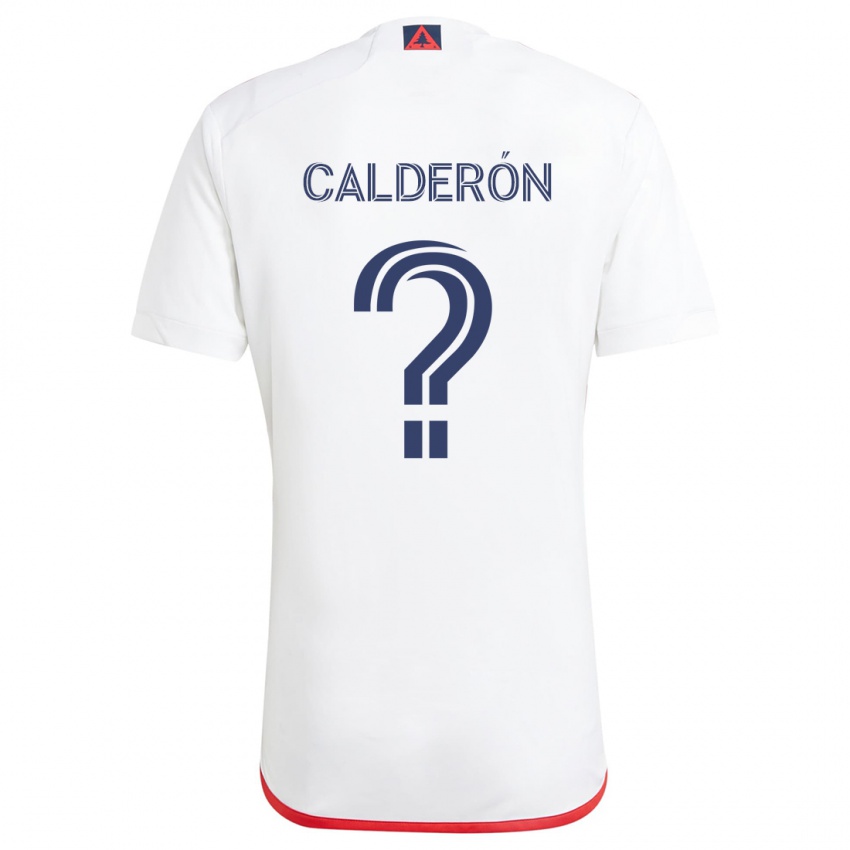 Niño Camiseta Gio Calderón #0 Blanco Rojo 2ª Equipación 2024/25 La Camisa México