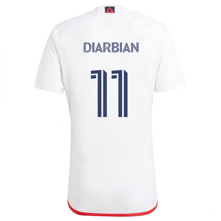 Niño Camiseta Gevork Diarbian #11 Blanco Rojo 2ª Equipación 2024/25 La Camisa México