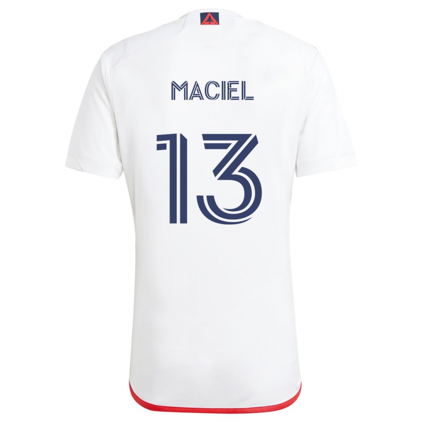 Niño Camiseta Maciel #13 Blanco Rojo 2ª Equipación 2024/25 La Camisa México