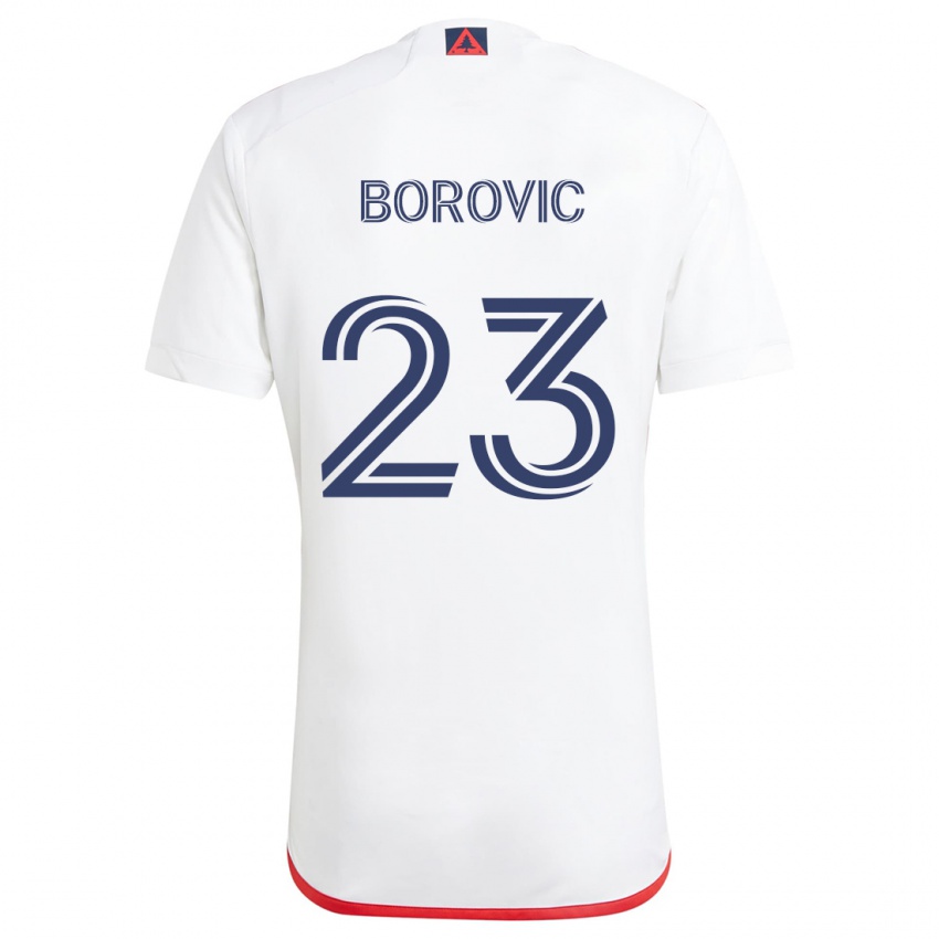 Niño Camiseta Luka Borovic #23 Blanco Rojo 2ª Equipación 2024/25 La Camisa México