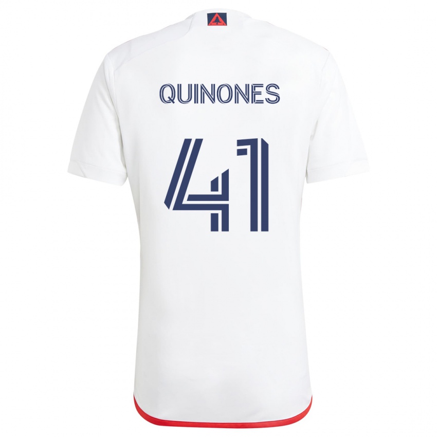 Niño Camiseta Colby Quiñónes #41 Blanco Rojo 2ª Equipación 2024/25 La Camisa México