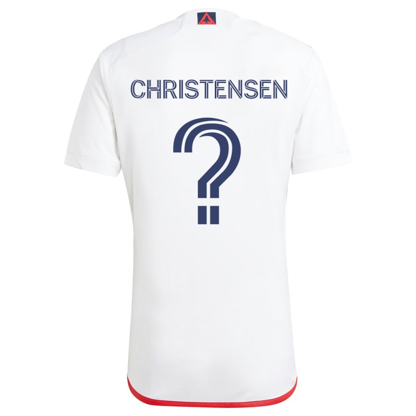 Niño Camiseta Kevin Christensen #0 Blanco Rojo 2ª Equipación 2024/25 La Camisa México