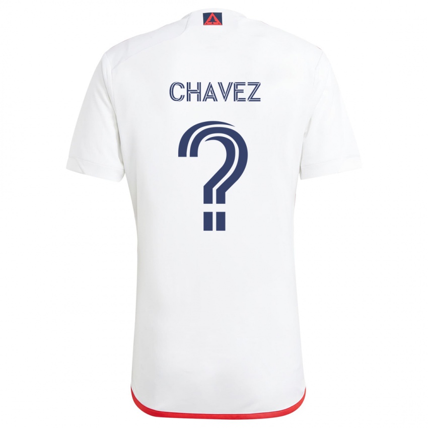 Niño Camiseta Gabriel Chávez #0 Blanco Rojo 2ª Equipación 2024/25 La Camisa México