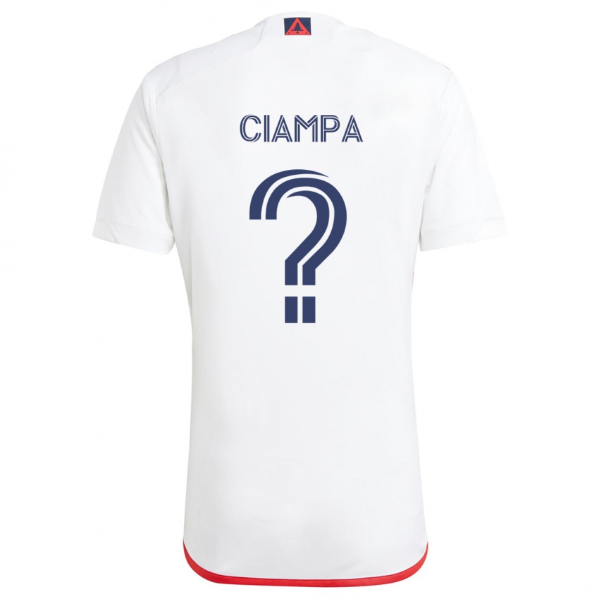 Niño Camiseta Giuseppe Ciampa #0 Blanco Rojo 2ª Equipación 2024/25 La Camisa México