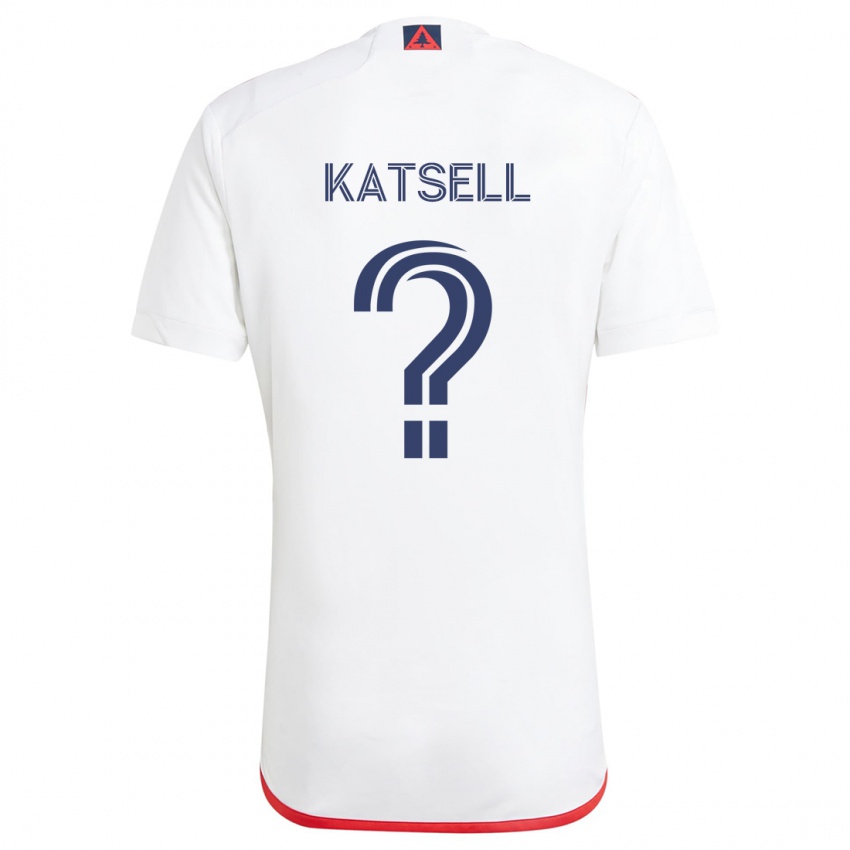 Niño Camiseta Levi Katsell #0 Blanco Rojo 2ª Equipación 2024/25 La Camisa México