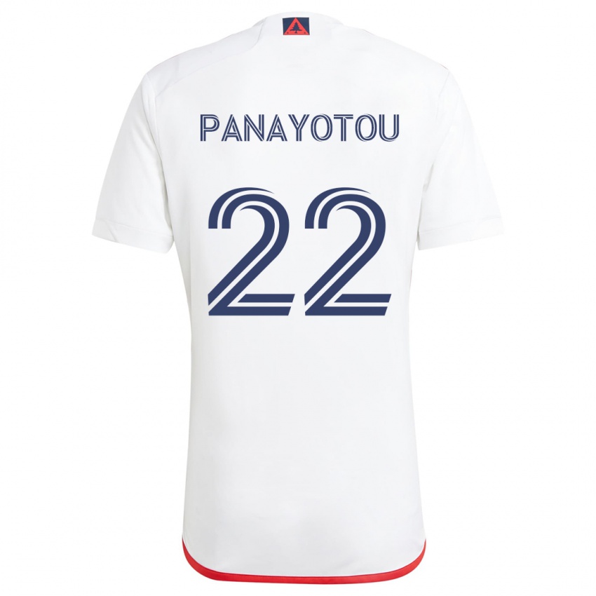 Niño Camiseta Jack Panayotou #22 Blanco Rojo 2ª Equipación 2024/25 La Camisa México