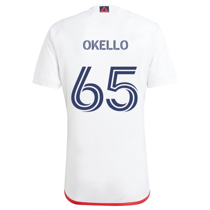 Niño Camiseta Noble Okello #65 Blanco Rojo 2ª Equipación 2024/25 La Camisa México