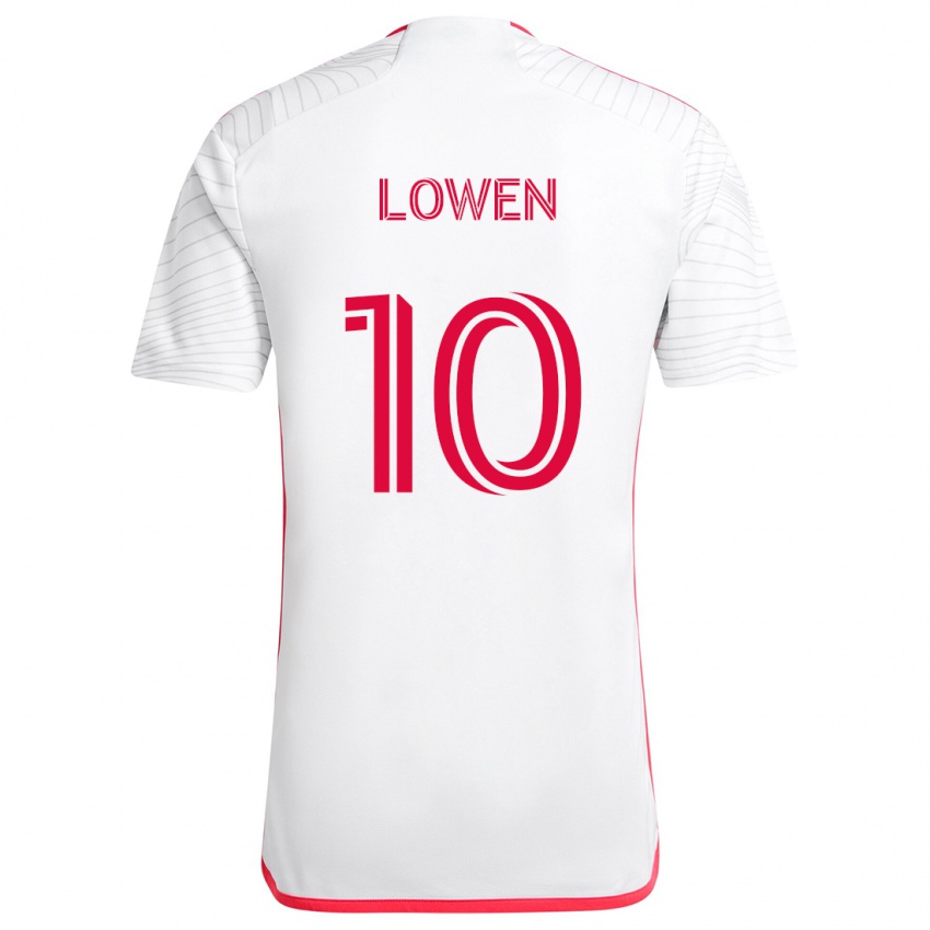 Niño Camiseta Eduard Löwen #10 Blanco Rojo 2ª Equipación 2024/25 La Camisa México