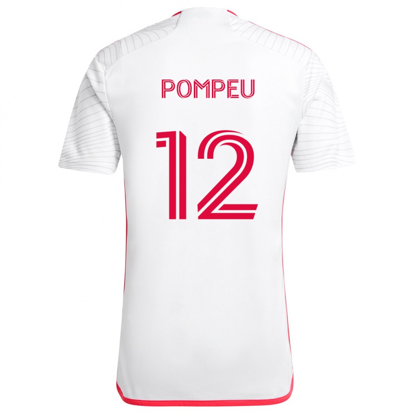 Niño Camiseta Célio Pompeu #12 Blanco Rojo 2ª Equipación 2024/25 La Camisa México