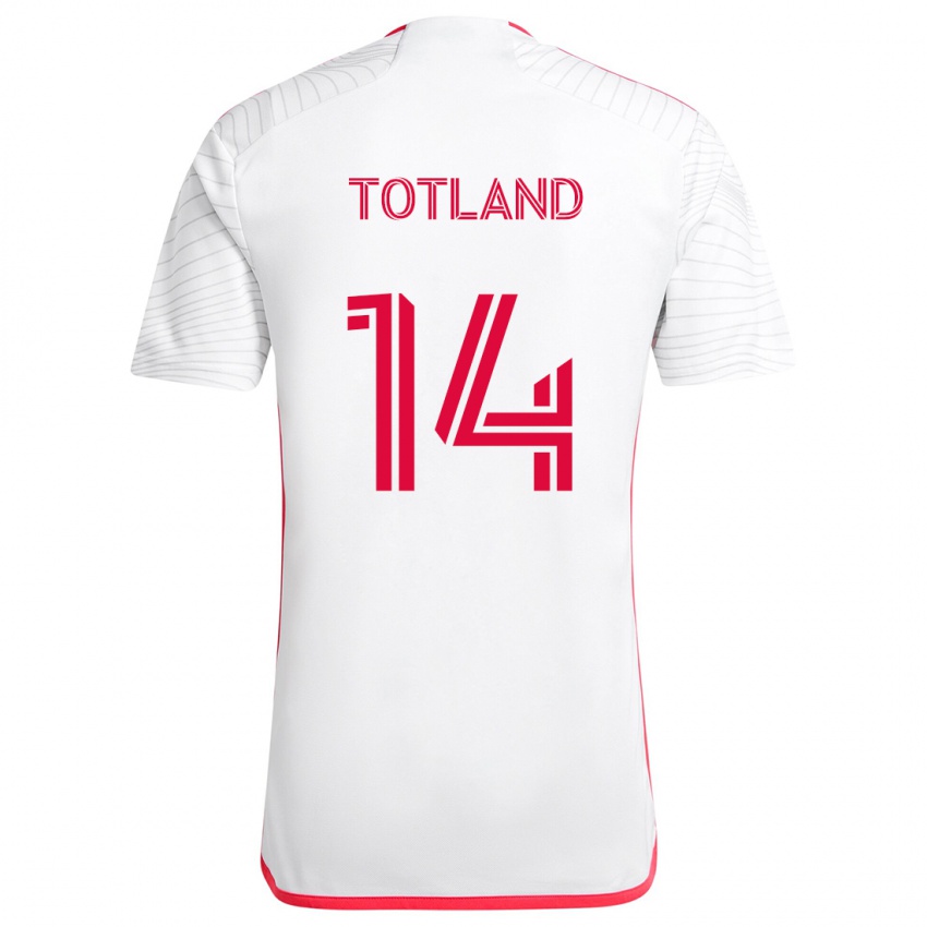 Niño Camiseta Tomas Totland #14 Blanco Rojo 2ª Equipación 2024/25 La Camisa México