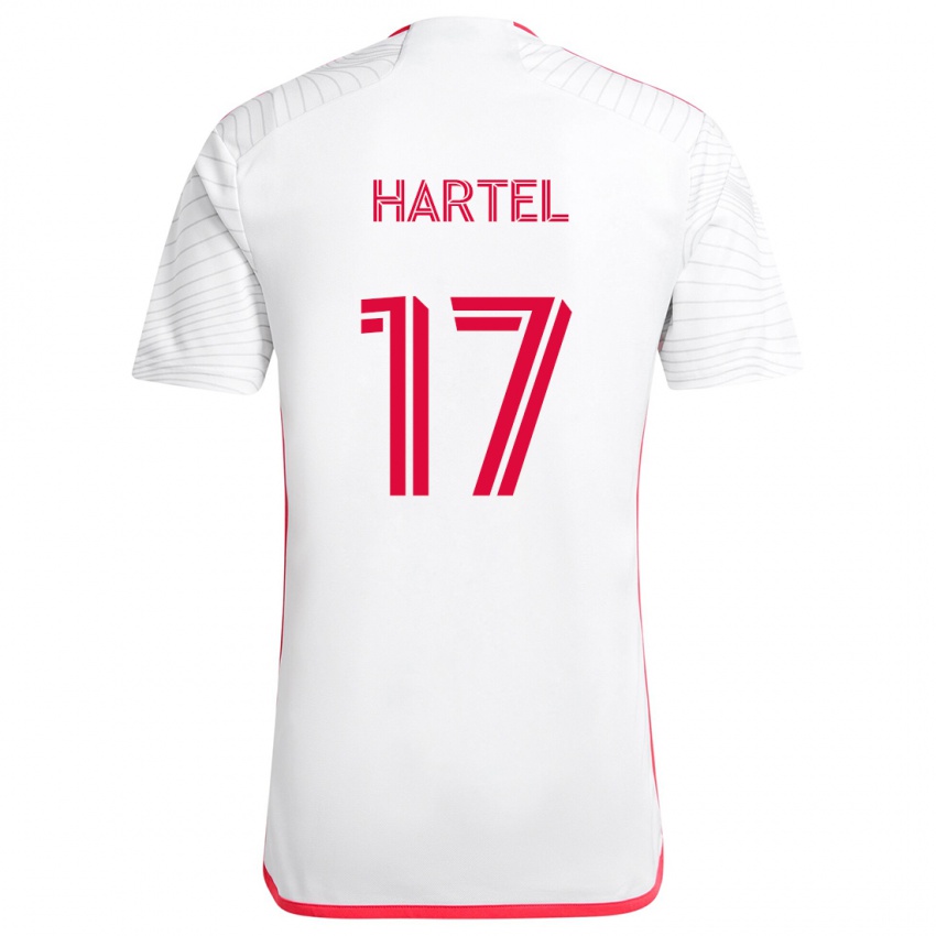 Niño Camiseta Marcel Hartel #17 Blanco Rojo 2ª Equipación 2024/25 La Camisa México