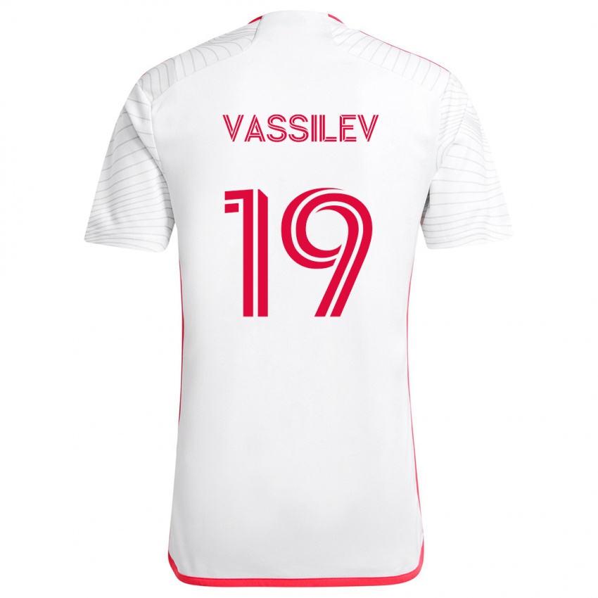 Niño Camiseta Indiana Vassilev #19 Blanco Rojo 2ª Equipación 2024/25 La Camisa México