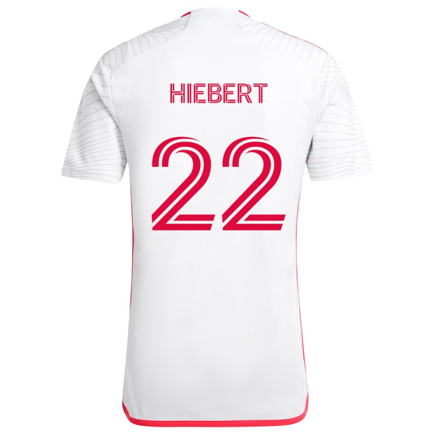 Niño Camiseta Kyle Hiebert #22 Blanco Rojo 2ª Equipación 2024/25 La Camisa México