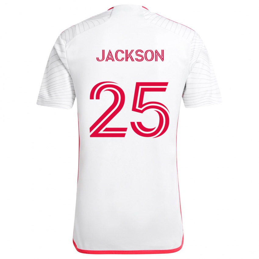 Niño Camiseta Aziel Jackson #25 Blanco Rojo 2ª Equipación 2024/25 La Camisa México