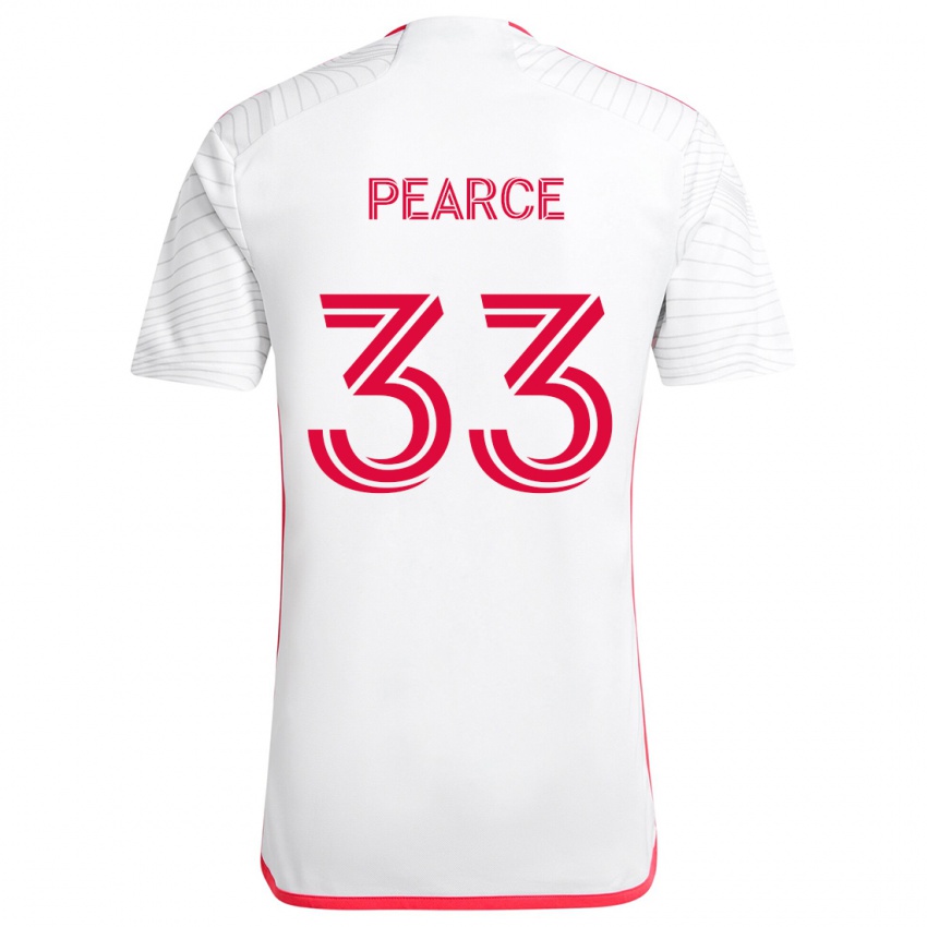 Niño Camiseta Tyson Pearce #33 Blanco Rojo 2ª Equipación 2024/25 La Camisa México