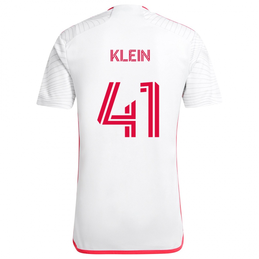 Niño Camiseta Johnny Klein #41 Blanco Rojo 2ª Equipación 2024/25 La Camisa México