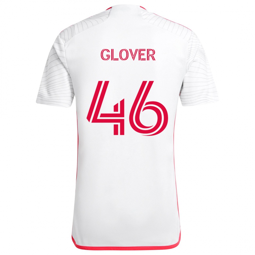 Niño Camiseta Caden Glover #46 Blanco Rojo 2ª Equipación 2024/25 La Camisa México