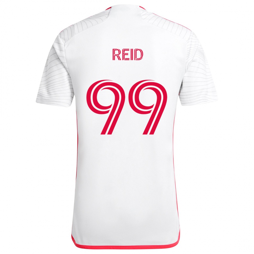 Niño Camiseta Jayden Reid #99 Blanco Rojo 2ª Equipación 2024/25 La Camisa México