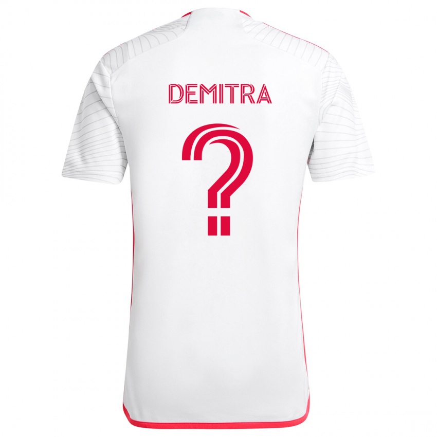 Niño Camiseta Lucas Demitra #0 Blanco Rojo 2ª Equipación 2024/25 La Camisa México