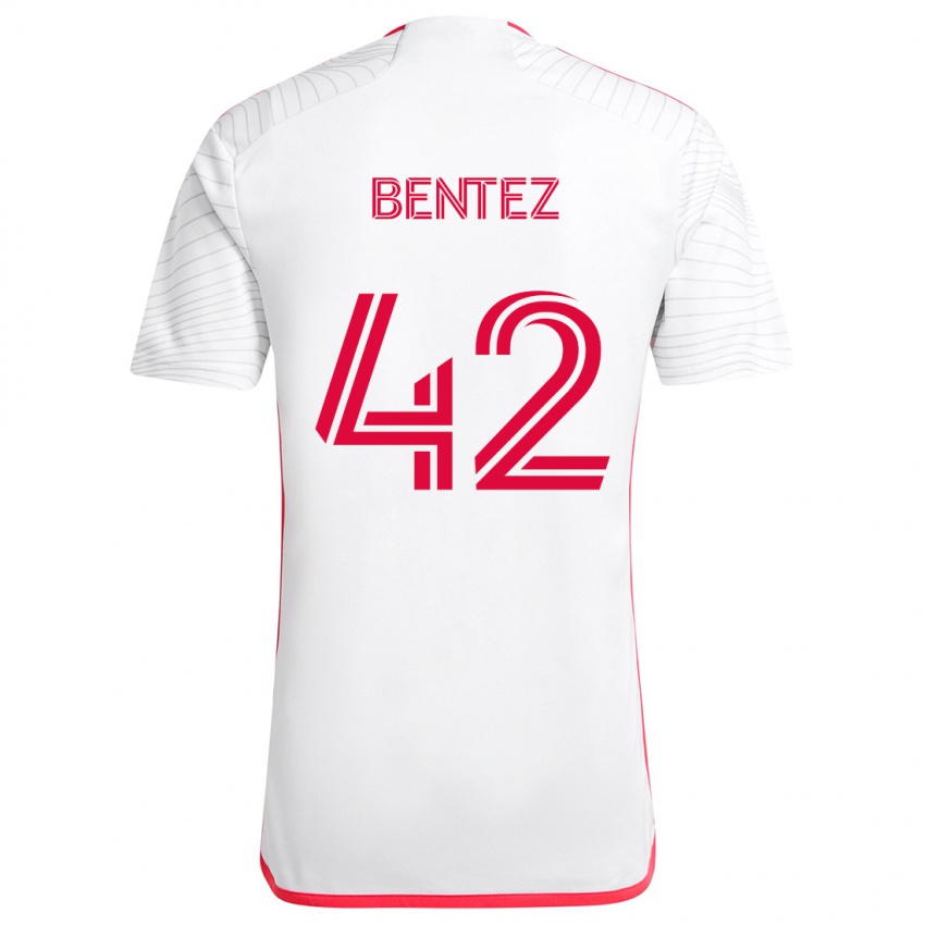 Niño Camiseta Óscar Benítez #42 Blanco Rojo 2ª Equipación 2024/25 La Camisa México