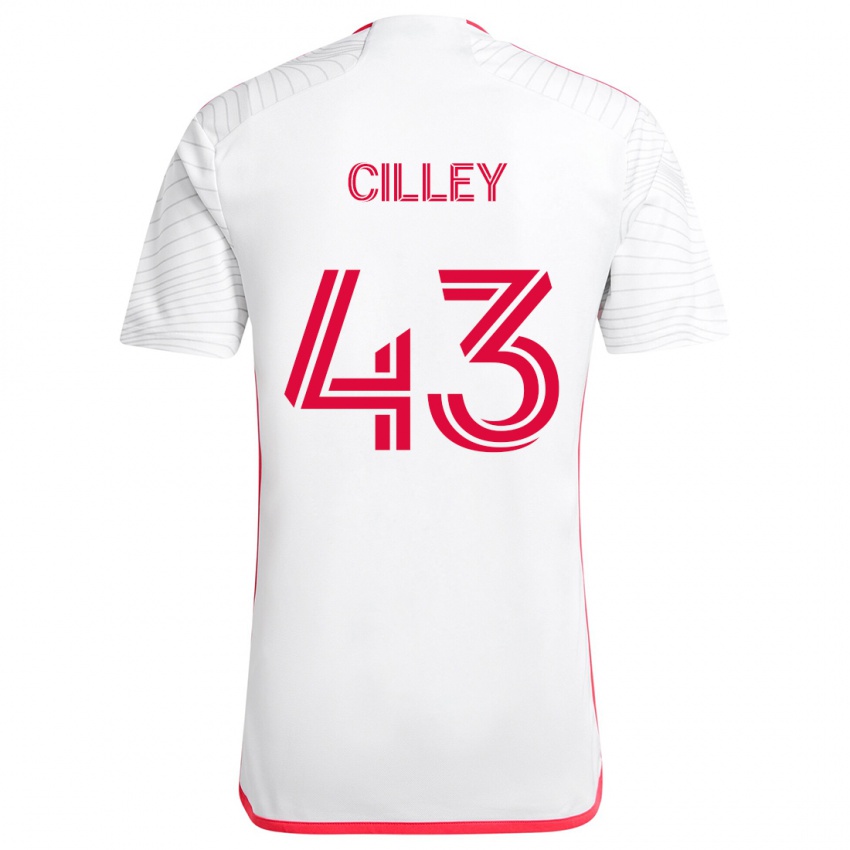 Niño Camiseta Cam Cilley #43 Blanco Rojo 2ª Equipación 2024/25 La Camisa México