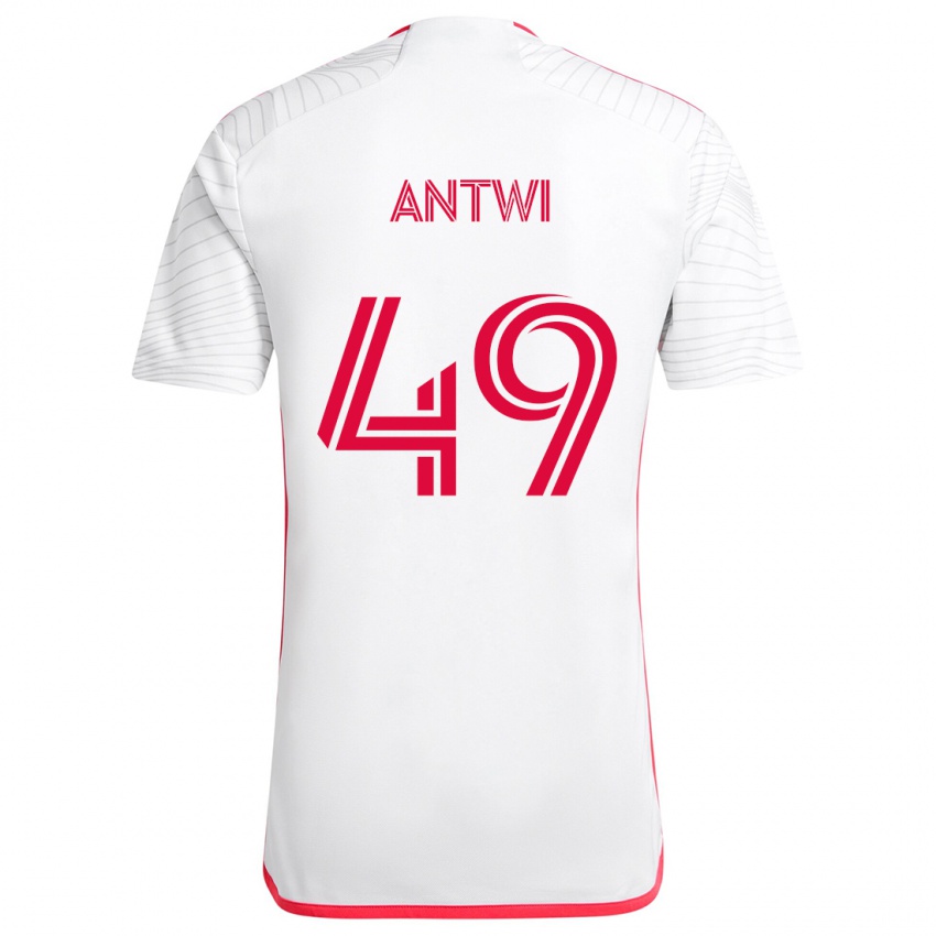 Niño Camiseta Seth Antwi #49 Blanco Rojo 2ª Equipación 2024/25 La Camisa México