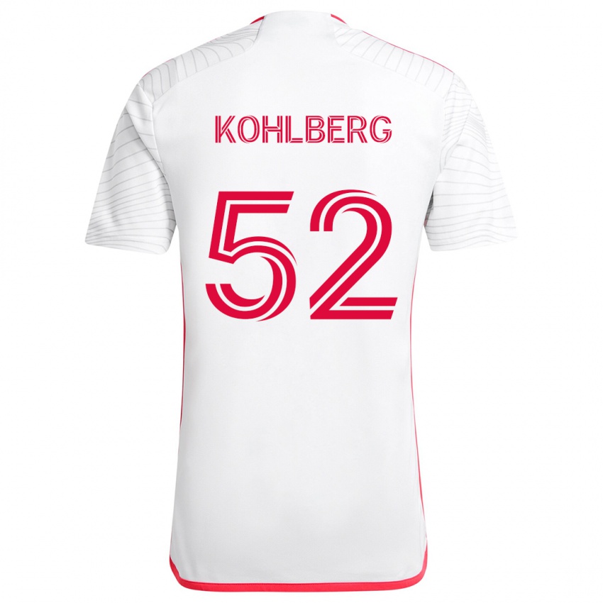 Niño Camiseta Andrew Kohlberg #52 Blanco Rojo 2ª Equipación 2024/25 La Camisa México