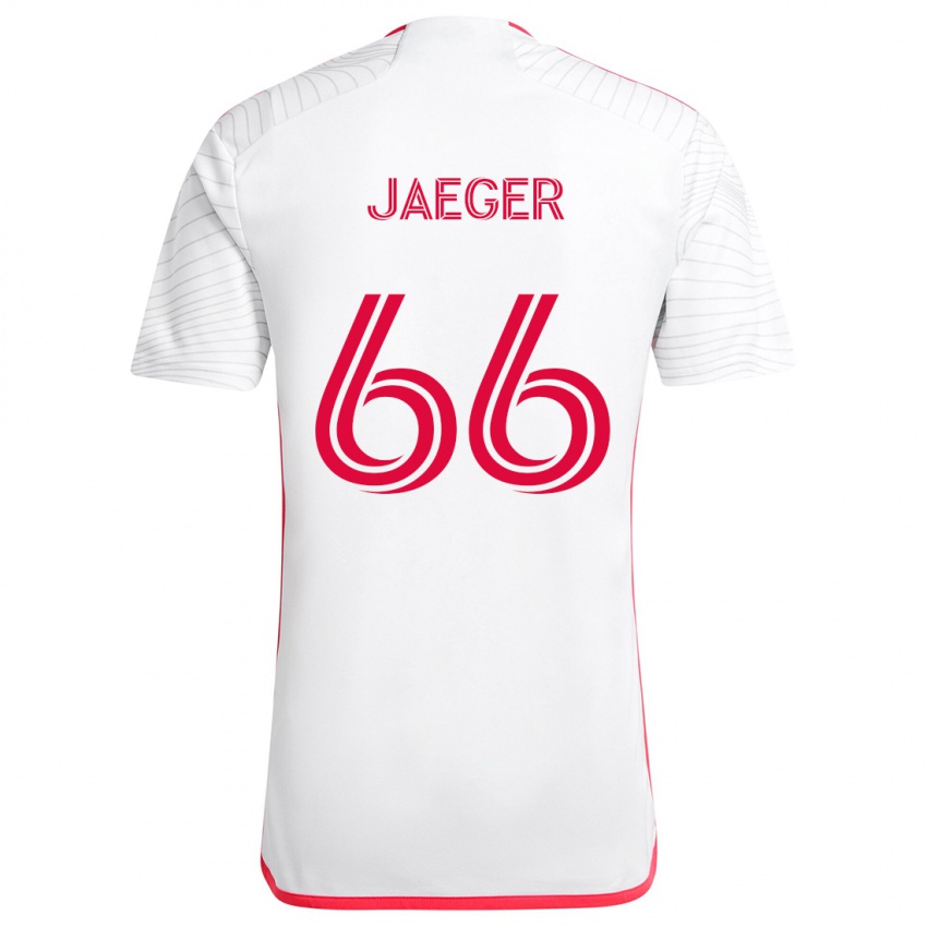 Niño Camiseta Kai Jaeger #66 Blanco Rojo 2ª Equipación 2024/25 La Camisa México