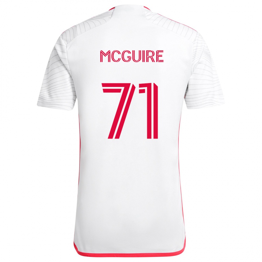 Niño Camiseta Nolan Mcguire #71 Blanco Rojo 2ª Equipación 2024/25 La Camisa México