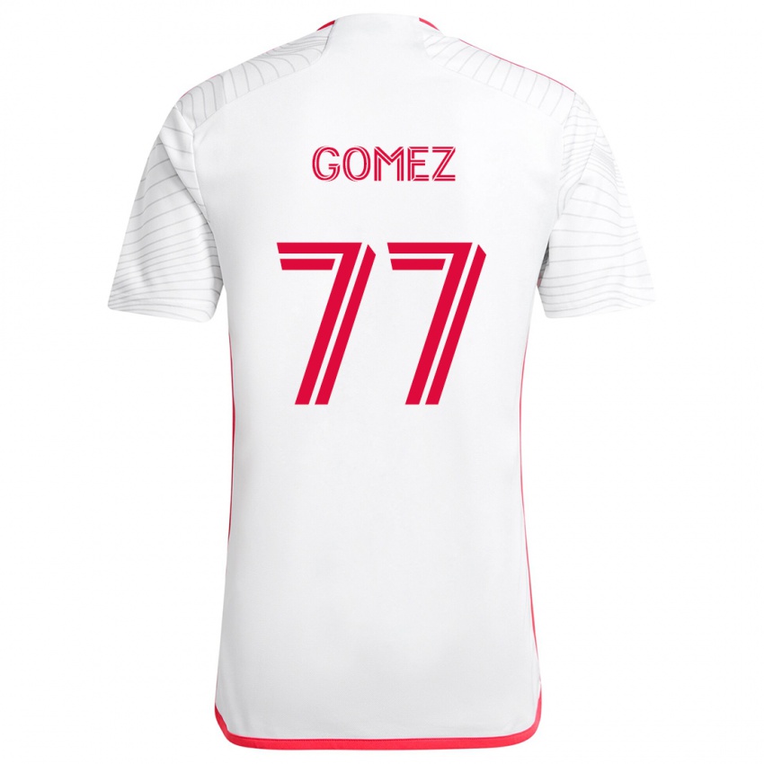 Niño Camiseta Sam Gomez #77 Blanco Rojo 2ª Equipación 2024/25 La Camisa México