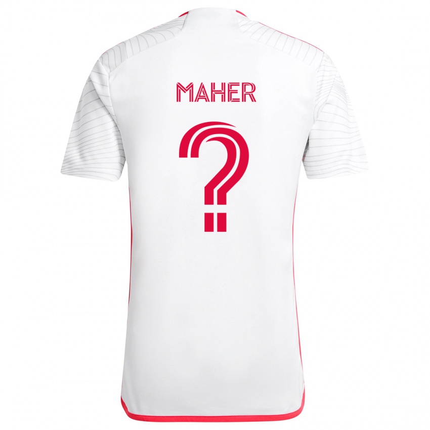 Niño Camiseta Josh Maher #0 Blanco Rojo 2ª Equipación 2024/25 La Camisa México