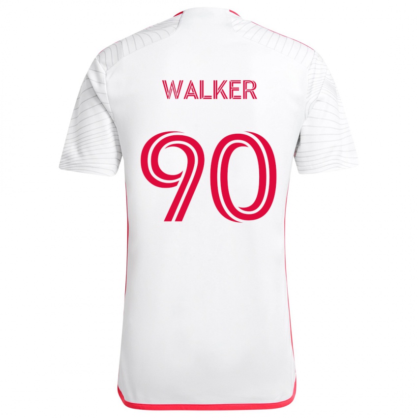 Niño Camiseta Eric Walker #90 Blanco Rojo 2ª Equipación 2024/25 La Camisa México