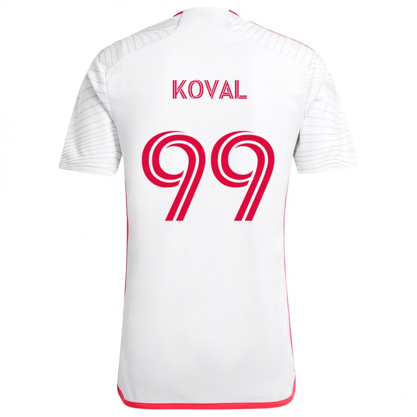 Niño Camiseta Stanislav Koval #99 Blanco Rojo 2ª Equipación 2024/25 La Camisa México