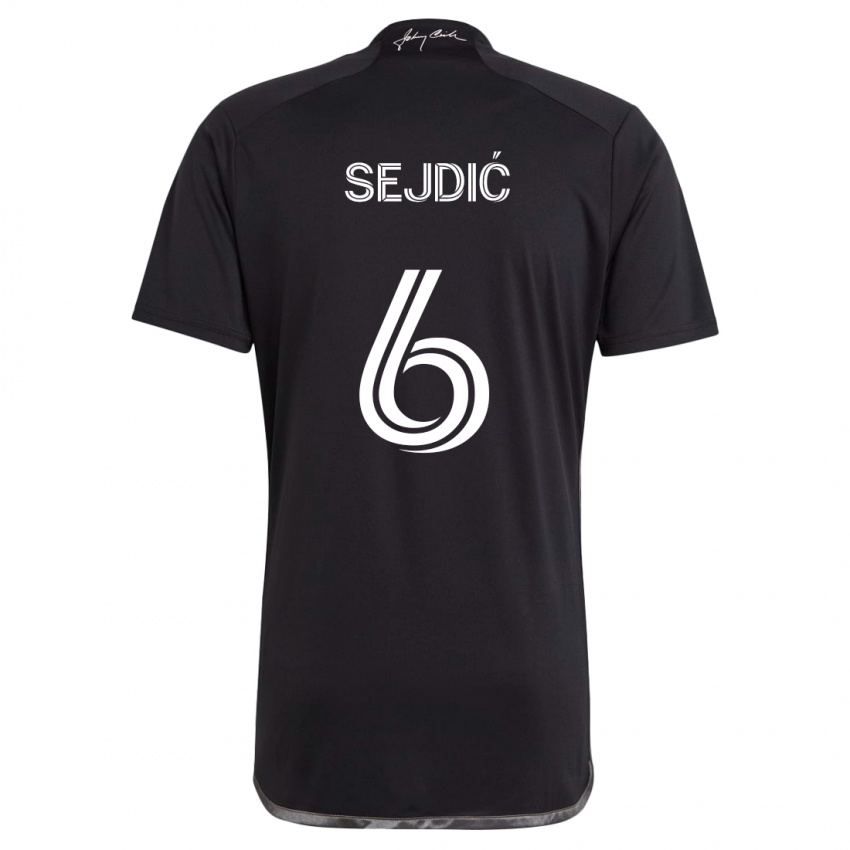 Niño Camiseta Amar Sejdić #6 Negro 2ª Equipación 2024/25 La Camisa México