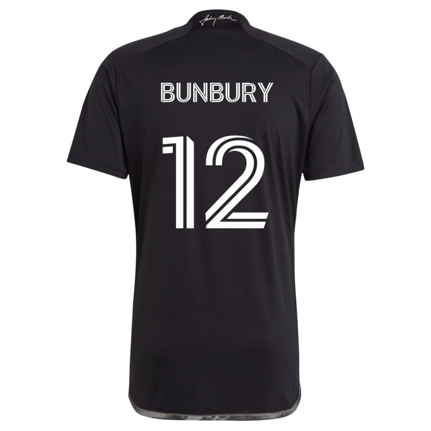 Niño Camiseta Teal Bunbury #12 Negro 2ª Equipación 2024/25 La Camisa México