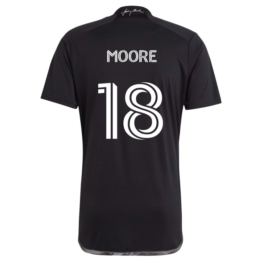 Niño Camiseta Shaq Moore #18 Negro 2ª Equipación 2024/25 La Camisa México