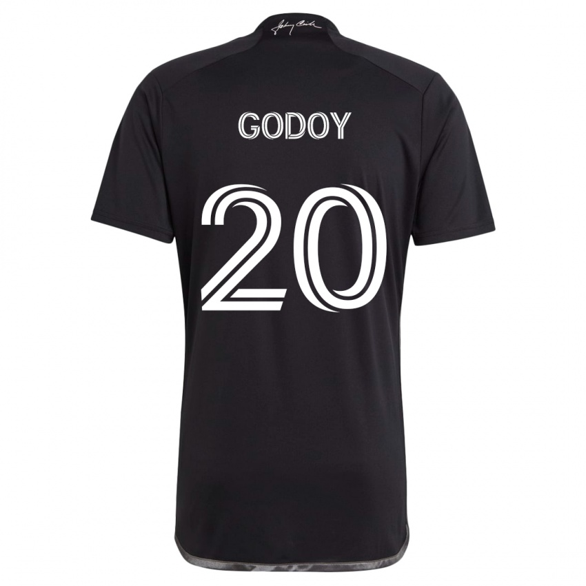 Niño Camiseta Aníbal Godoy #20 Negro 2ª Equipación 2024/25 La Camisa México