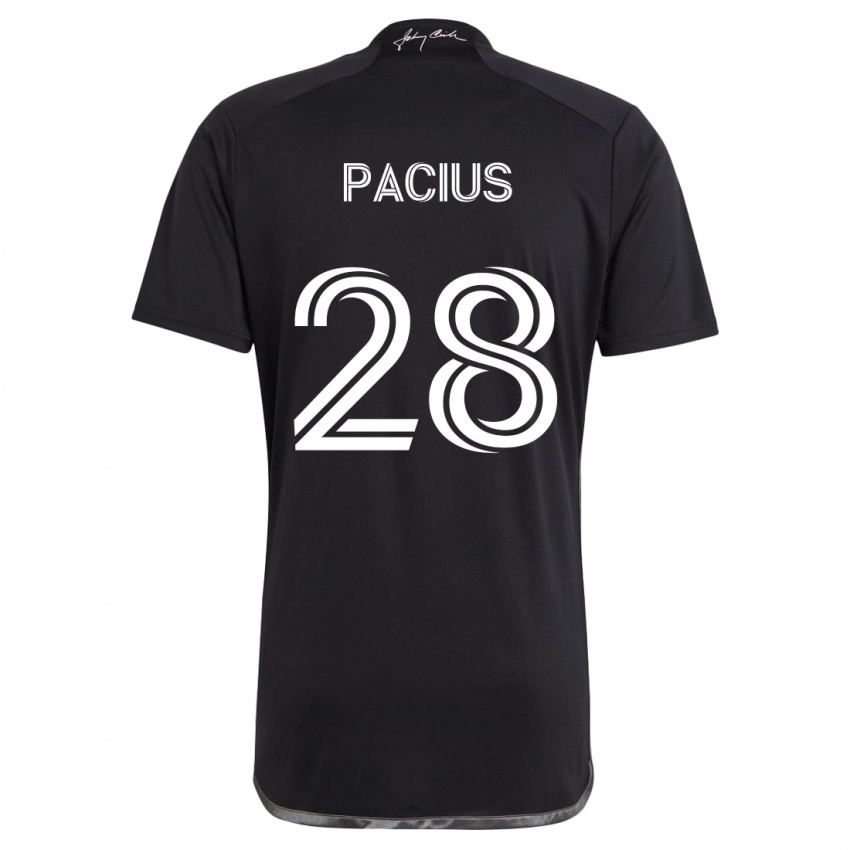 Niño Camiseta Woobens Pacius #28 Negro 2ª Equipación 2024/25 La Camisa México