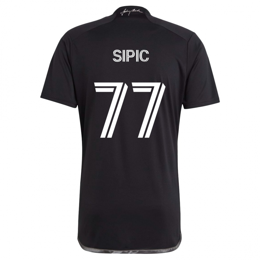 Niño Camiseta Adem Sipić #77 Negro 2ª Equipación 2024/25 La Camisa México