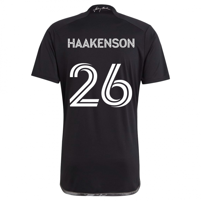 Niño Camiseta Luke Haakenson #26 Negro 2ª Equipación 2024/25 La Camisa México