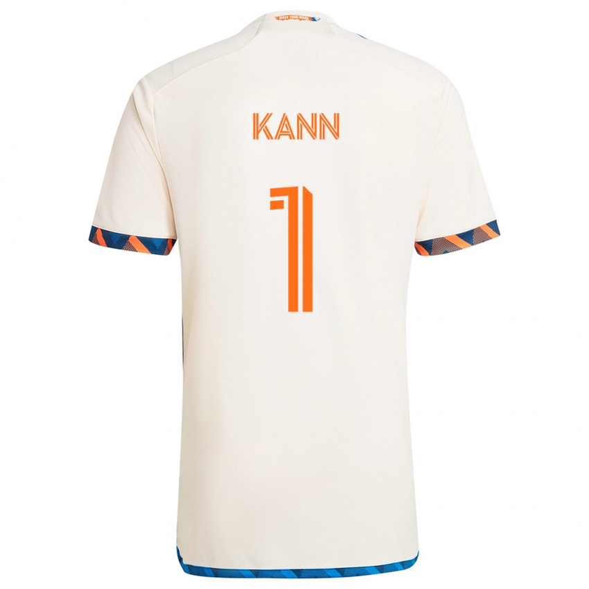 Niño Camiseta Alec Kann #1 Blanco Naranja 2ª Equipación 2024/25 La Camisa México