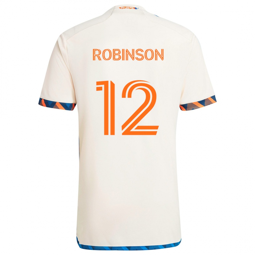 Niño Camiseta Miles Robinson #12 Blanco Naranja 2ª Equipación 2024/25 La Camisa México