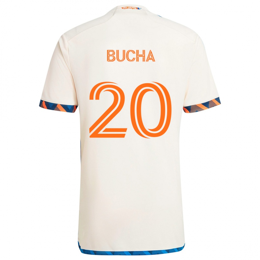 Niño Camiseta Pavel Bucha #20 Blanco Naranja 2ª Equipación 2024/25 La Camisa México