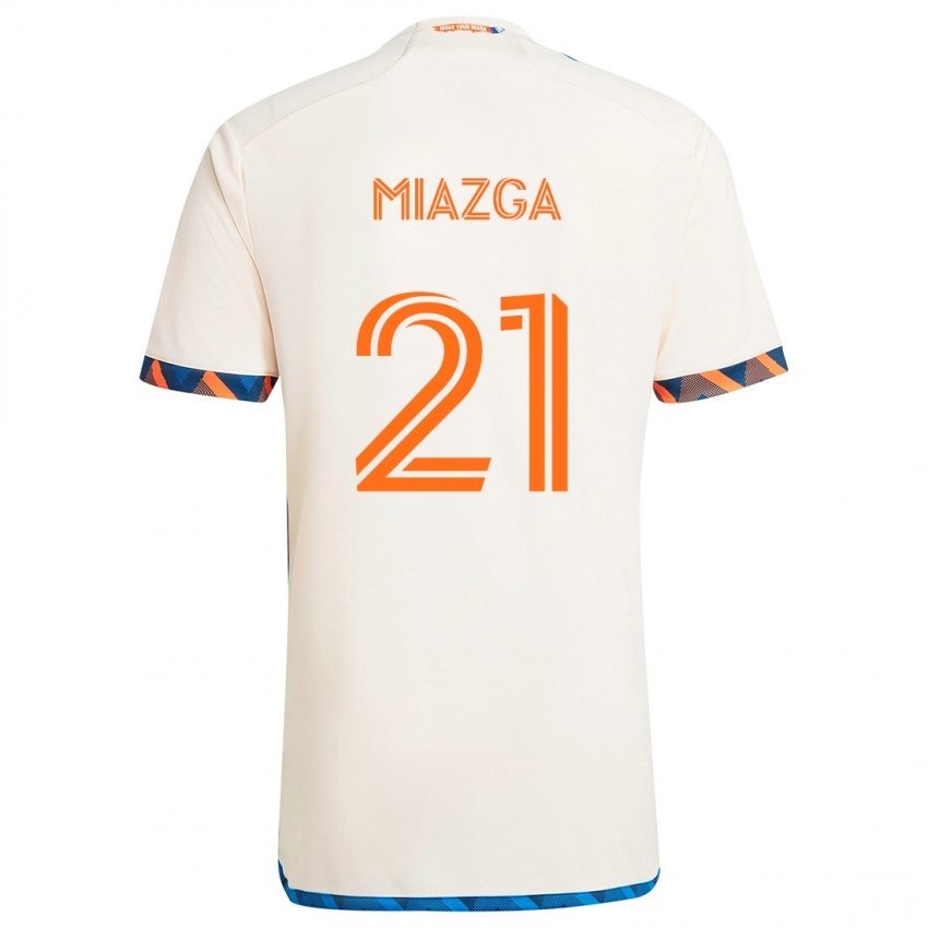 Niño Camiseta Matt Miazga #21 Blanco Naranja 2ª Equipación 2024/25 La Camisa México